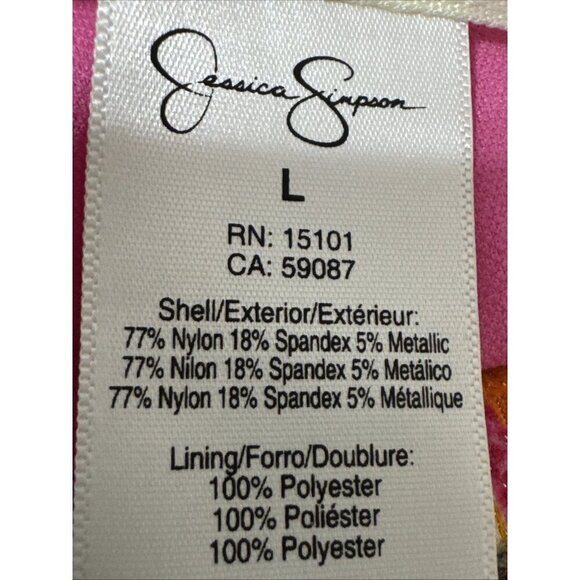 Jessica Simpson Women's L Multi Striped Swim Top NWT - Picture 11 of 13